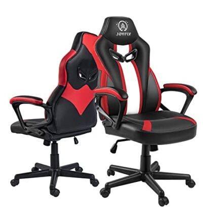 JOYFLY Gaming Stuhl Ergonomischer Gamer Stuhl mit Lordosenstütze PC-Stuhl mit Höhenverstellbar Racing Stil Bürostuhl, Erwachsene Junge(Rot)  
